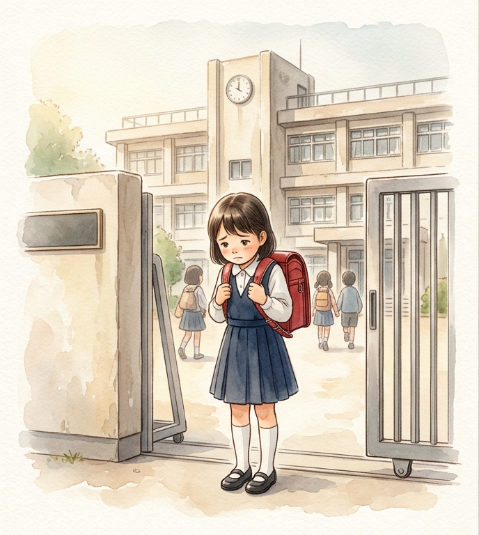 学校に向かうことをためらう子ども
